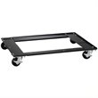 2 Piece File Cabinet and Commercial Cabinet Mobile Dolly Set in Black