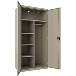 Hirsh Wardrobe Welded Metal Cabinet 18&quotD x 36&quotW x 72&quotH Putty/Beige