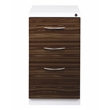 Hirsh 20-in Deep Mobile Pedestal 3-Drawer Metal Box/Box/File. White/Walnut