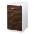 Hirsh 20-in Deep Mobile Pedestal 3-Drawer Metal Box/Box/File. White/Walnut