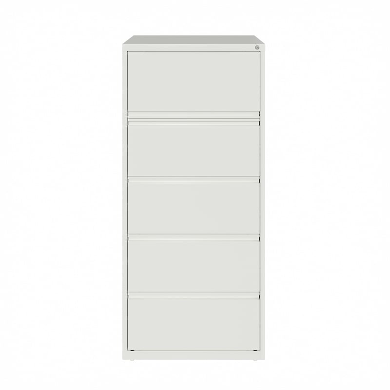 Hirsh 30-in Wide HL10000 Series 5 Drawer Metal Lateral File Cabinet White