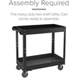 Hirsh RTA Metal Utility Cart 30 x 16 Black