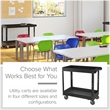 Hirsh RTA Metal Utility Cart 30 x 16 Black