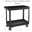 Hirsh RTA Metal Utility Cart 30 x 16 Black