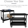 Hirsh RTA Metal Utility Cart 30 x 16 Black