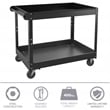 Hirsh Industries LLC Hirsh RTA 2-Shelf Modern Metal Utility Cart in Black