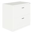 Hirsh Home Office Style Lateral Metal File Cabinet 30 in. Wide 2 Drawer White