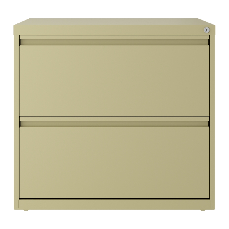 Hirsh 30 inch W 2 Drawer Metal Lateral 101 File Cabinet Putty/Beige