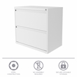 Hirsh 30 inch W 2 Drawer Metal Lateral 101 File Cabinet White