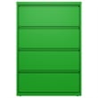 Hirsh 36-in Wide HL10000 Series 4 Drawer Lateral File Cabinet Screamin' Green