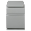 Hirsh 20-in Deep Mobile Pedestal File 2-Drawer Box/File Full Width Pull Silver