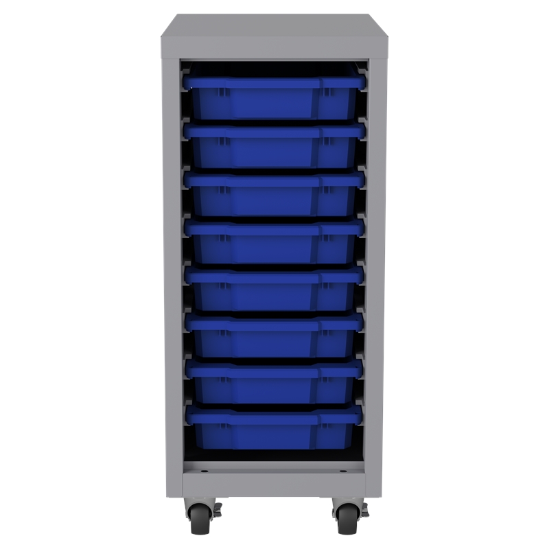 Space Solutions Mobile Bin Metal Tower with 8 3