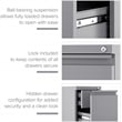 Hirsh 20-inch Deep Mobile Zip Pedestal 2-Drawer Box/File. Hidden Drawer. Silver