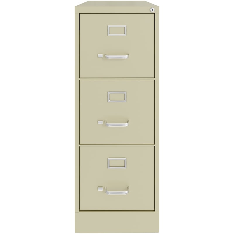 Hirsh 22-in Deep 3 Drawer Letter Width Vertical Metal File Cabinet - Putty/Beige
