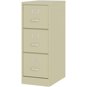 Hirsh 22-in Deep 3 Drawer Letter Width Vertical Metal File Cabinet - Putty/Beige