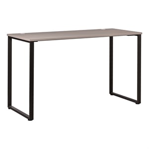 Hirsh 30&quotx60&quot Standing Open Metal Desk for Commercial/Home Office-Black/Gray Elm