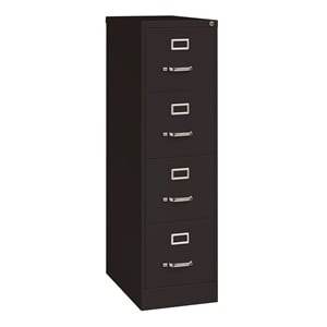 Hirsh 25&quot Deep 4 Drawer Commercial Metal File Cabinet - Black - 3 units total