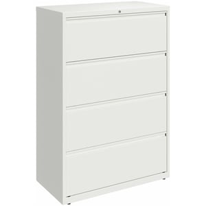 Hirsh 36&quotW 4 Drawer Metal Lateral File Cabinet Home/Office- Matte White Texture