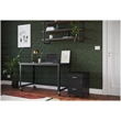 Space Solutions Home Office Metal Desk and Storage Set -  Black