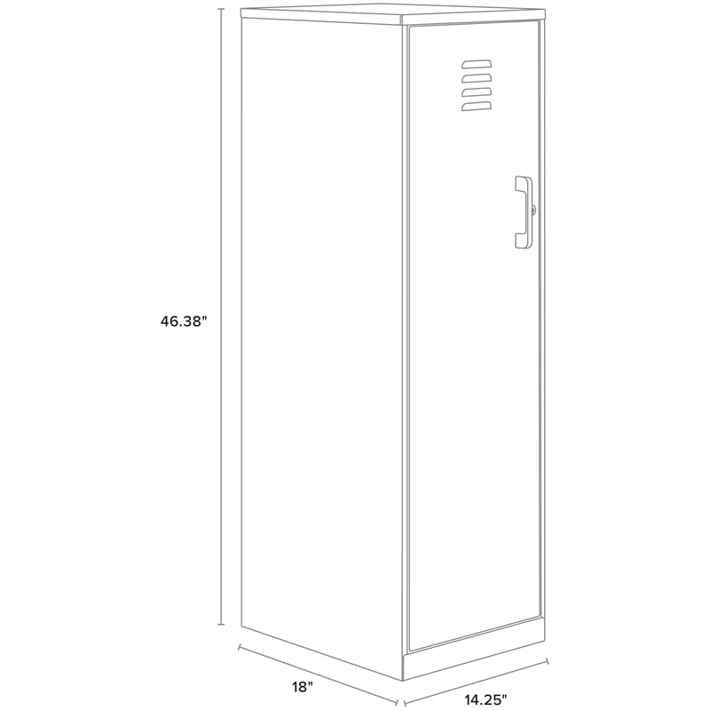 Space Solutions 4 Shelf No Assembly Metal Storage Locker Cabinet Classic Blue