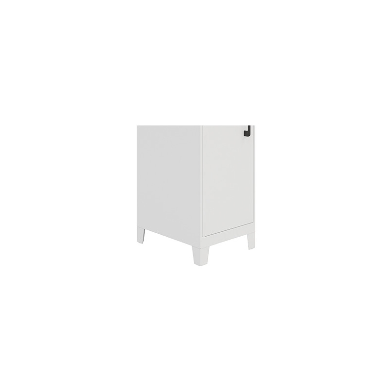 Space Solutions 4 Shelf No Assembly Metal Storage Locker Cabinet Arctic Silver