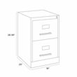 Hirsh 25-in Deep Metal 2 Drawer Legal Width Vertical File Cabinet Putty/Beige