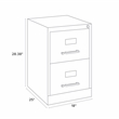 Hirsh 25-in Deep Modern Metal 2 Drawer Legal Width Vertical File Cabinet Black