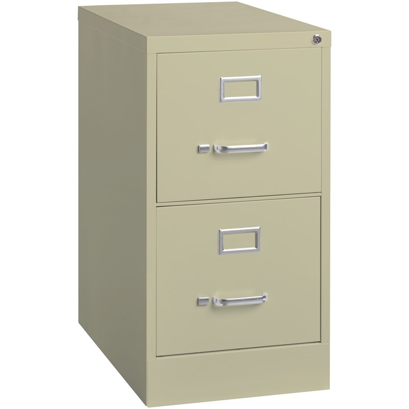 Hirsh 22-in Deep Metal 2 Drawer Letter Width Vertical File Cabinet Putty/Beige
