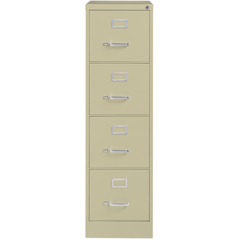 Hirsh 26.5-in Deep Metal 4 Drawer Letter Width Vertical File Cabinet Putty/Beige