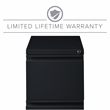 Hirsh 20-in Deep Metal Mobile Pedestal 2-Drawer File/File. Full Width Pull Black