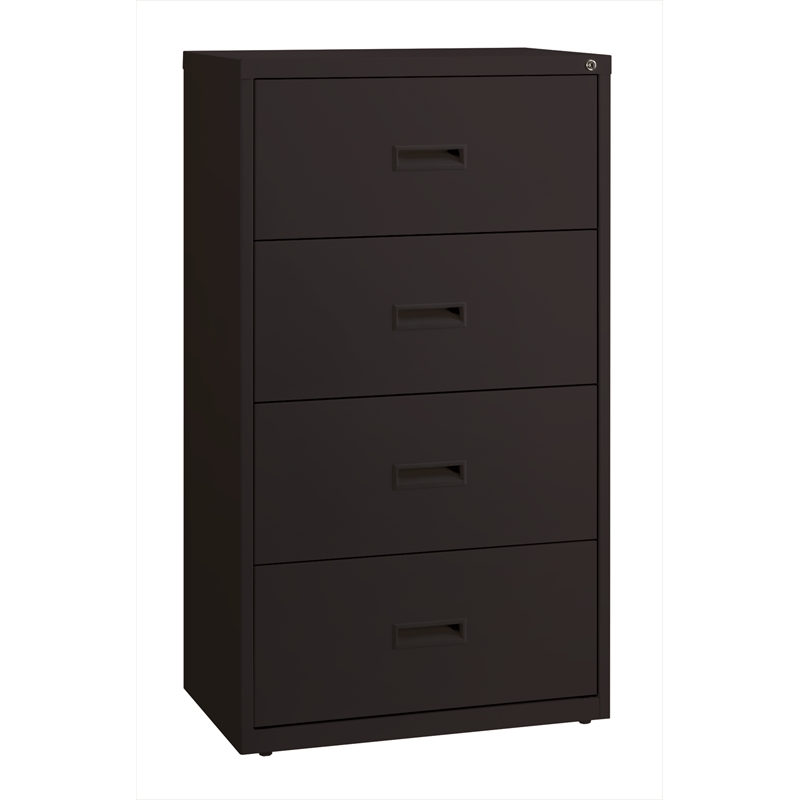 Hirsh 30-in Wide HL1000 Series Metal 4 Drawer Lateral File Cabinet Black