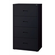 Hirsh 30-in Wide HL1000 Series Metal 4 Drawer Lateral File Cabinet Black
