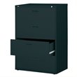 Hirsh 30-in Wide HL1000 Series Metal 4 Drawer Lateral File Cabinet Black Hirsh 30-in Wide HL1000 Series Metal 4 Drawer Lateral File Cabinet Black