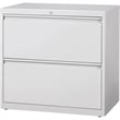 Hirsh 30&quotW HL10000 Series Metal 2 Drawer Lateral File Cabinet in Light Gray