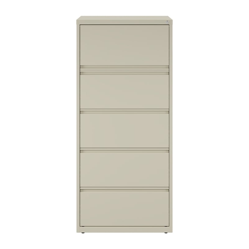 Hirsh 30-in Wide HL10000 Series Metal 5 Drawer Lateral File Cabinet Putty/Beige