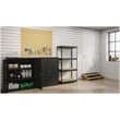 Iron Horse 3800 Riveted Metal Shelving 4-Shelf 16Dx30Wx60H Black