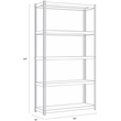 Iron Horse 3800 Riveted Metal Shelving 5-Shelf Unit 16D x 36W x 60H Black