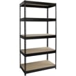 Iron Horse 3800 Riveted Metal Shelving 5-Shelf Unit 18D x 36W x 72H Black