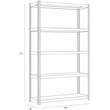 Iron Horse 3800 Riveted Metal Shelving 5-Shelf Unit 18D x 36W x 72H Black