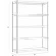Iron Horse 3800 Riveted Metal Shelving 5-Shelf 18Dx48Wx72H Black