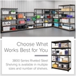 Iron Horse 3800 Riveted Metal Shelving 5-Shelf 18Dx48Wx72H Black