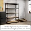 Iron Horse 3800 Riveted Metal Shelving 5-Shelf 18Dx48Wx72H Black