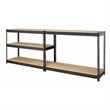 Iron Horse 3800 Riveted Metal Shelving 5-Shelf 18Dx48Wx72H Black