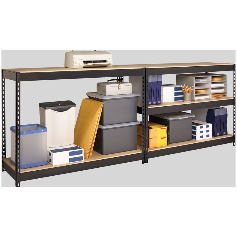 Iron Horse 3800 Riveted Metal Shelving 5-Shelf 18Dx48Wx72H Black