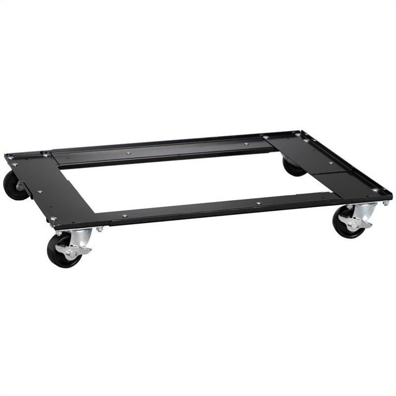 Hirsh Adjustable Metal Cabinet Dolly for Lateral File and Storage Cabinets Black