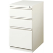 Hirsh 20-inch Deep Metal Mobile Pedestal File 3-Drawer Box/Box/File. White