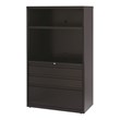 Hirsh 36-in Wide HL8000 Series Box/Box/File Lateral Combo File Cabinet Black