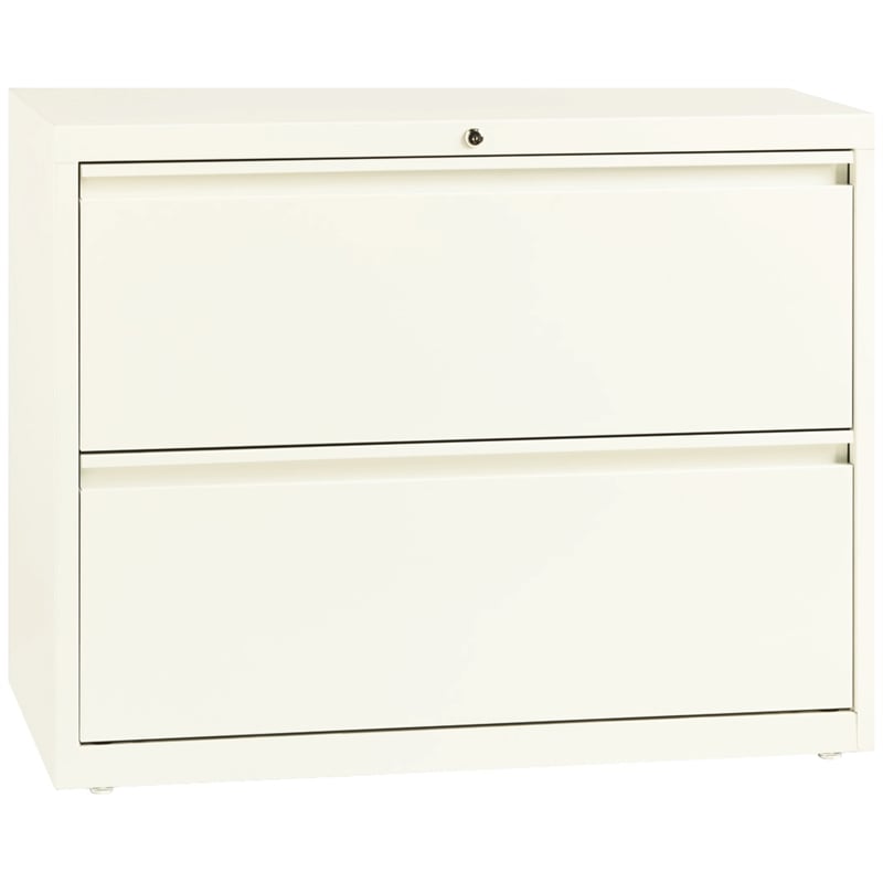 Hirsh 36-in Wide HL10000 Series Metal 2 Drawer Lateral File Cabinet Off White