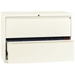 Hirsh 42-in Wide HL10000 Series Metal 2 Drawer Lateral File Cabinet Off White