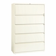 Hirsh 42-in Wide HL10000 Series Metal 5 Drawer Lateral File Cabinet Off White